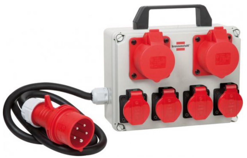 BRENNENSTUHL Kleinstromverteiler BVK2/4T CEE 400V/16A, 2x CEE 16-5 / 4x T25-5 - Stromverteilung