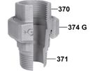 Verschraubung 331 V 3/8" flachd. 770 331 203 - GF verz. Tempergussfittings