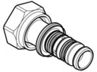Übergangsverschraubung 20mm-11/8" mit Überwurfmutter Rotguss 602.581.00.5 - Geberit-Mepla-Formstücke