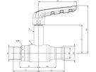 Press-Kugelhahnen lange Spindel Fullflow BF112011 DN 20 / 22mm - Ballofix/Broen-Armaturen