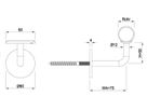 Wandkonsole mit Stockschraube L = 100mm waagrecht, feste Auflage 33.7mm CNS 1.4301 geschl. - INOXTECH-Handlauf-/Geländer-System