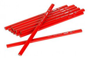 CARAN D'ACHE Zimmermannsbleistift L= 25cm, rot, mittelhart, trockenes Holz - Auszeichnen
