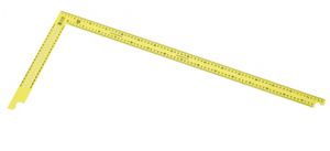 GOERTZ Zimmermannswinkel m.Anreisslöcher 800x320mm, gelb-pulverbeschichtet - Holzbearbeitung