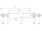 Haltebügel INOX kürzbar, ohne Erdung  3115 ohne Satteldichtung, DN 100-200 - Hawle Hausanschluss- und Anbohrarmaturen