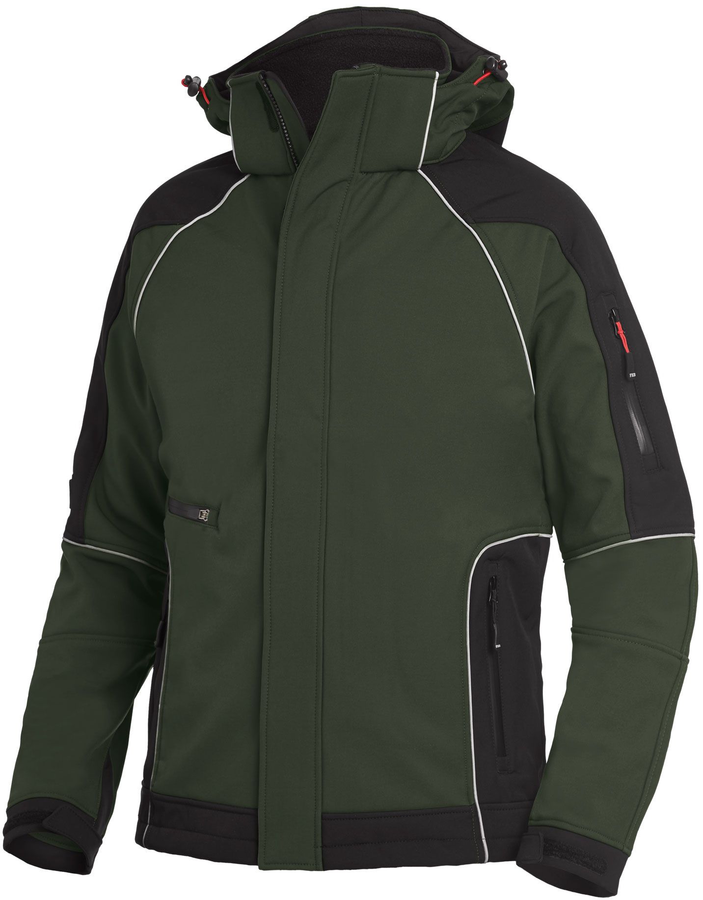 FHB WALTER Softshelljacke oliv-schwarz Gr. M - Textilien