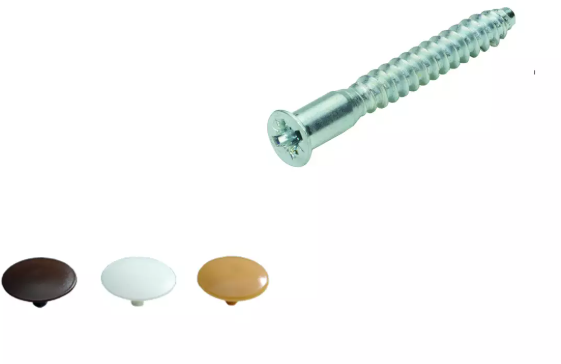 Hettich Verbindungsschraube verzinkt, PZ 6.3 x 50mm, m. Kappe, à 16 Stk - Diverse Möbelbeschläge und Zubehör