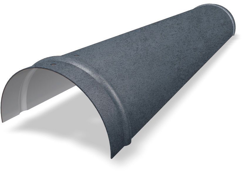 PREFA Grat- und Firstreiter glatt, 43 P.10 Steingrau 110344 - PREFA Dachsysteme