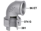 Winkelverschr. 96 V 1/2" m/Kegeld. 770 096 204 - GF verz. Tempergussfittings