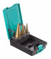 TECHNOCRAFT Stufenbohrer-Satz , 3 tlg. M2 HSS-TiN Ø 4-30mm , 118° , 3 Kantschaft - Bohren