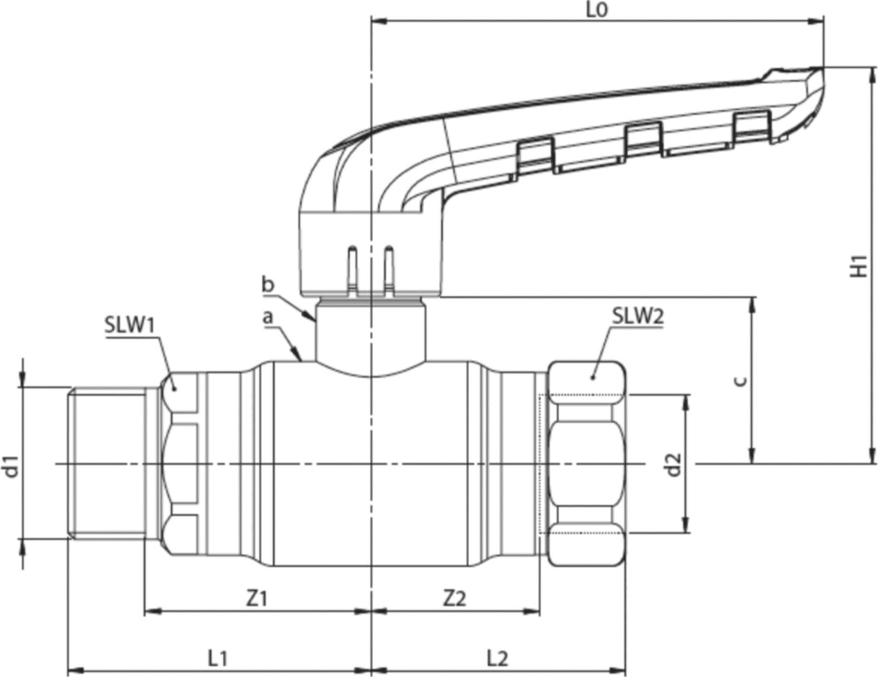 Kugelhahnen kurze Spindel Fullflow BF124001 DN 25 - Ballofix/Broen-Armaturen