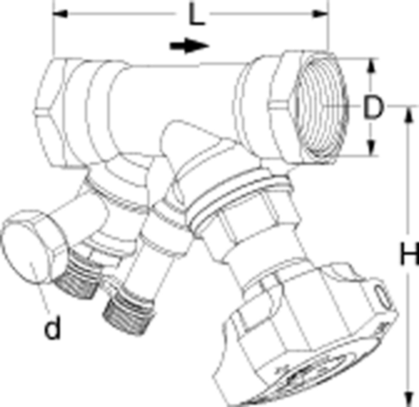 STAD m/Entleeradap. 11/2" 52851640 - TA Strangregulierventile