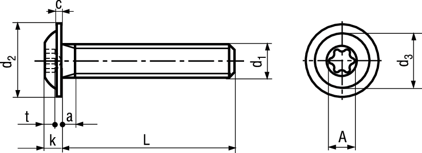 Linsenschr. I-6rd+Flan ST 08.8 VZB BN20367 M5x30/X25 - Bossard Schrauben