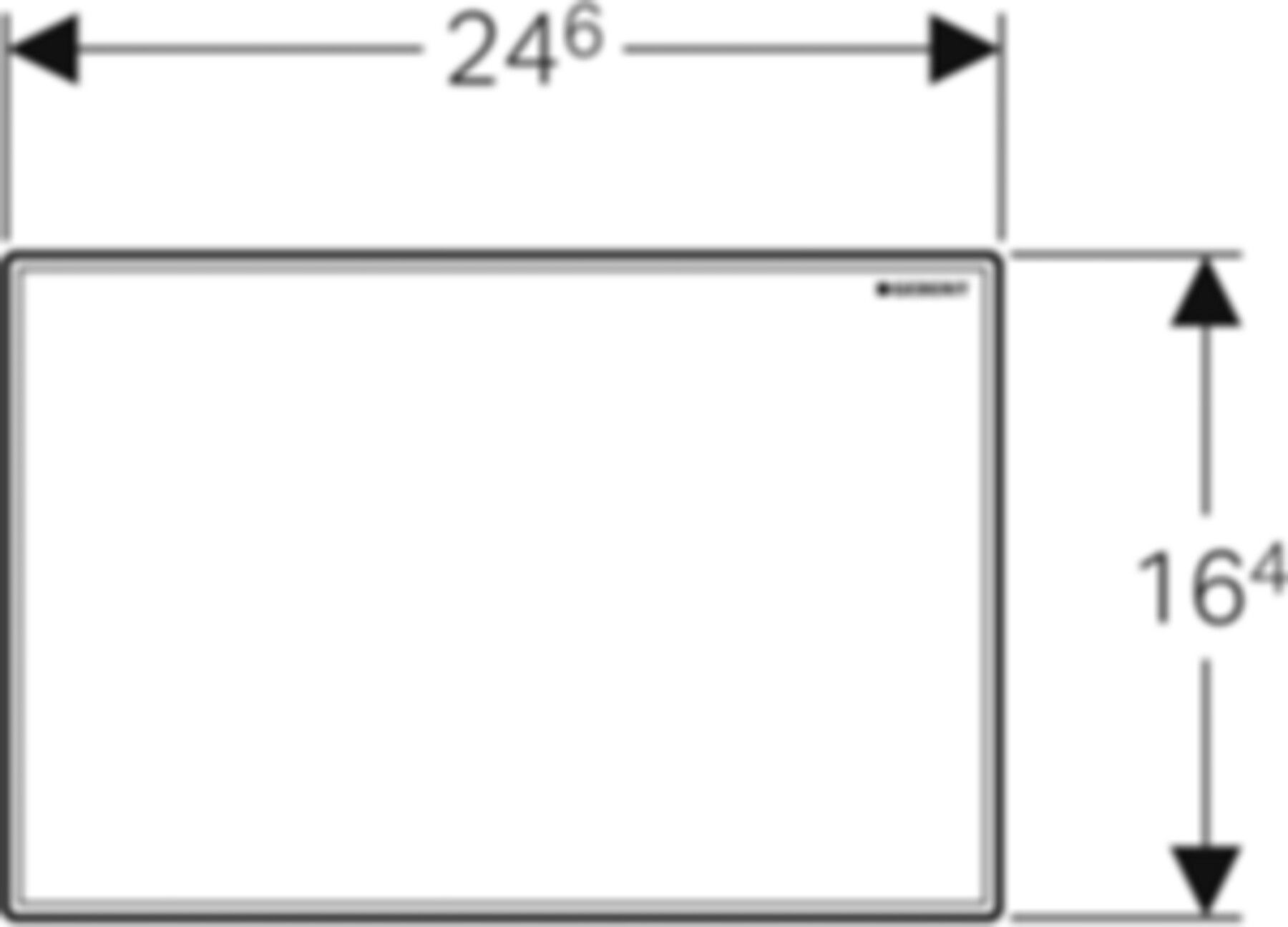 Abdeckplatte Kunststoff glanzverchr. 616.222.21.1 zu Hygienespülung - Geberit Systemventile / Armaturen