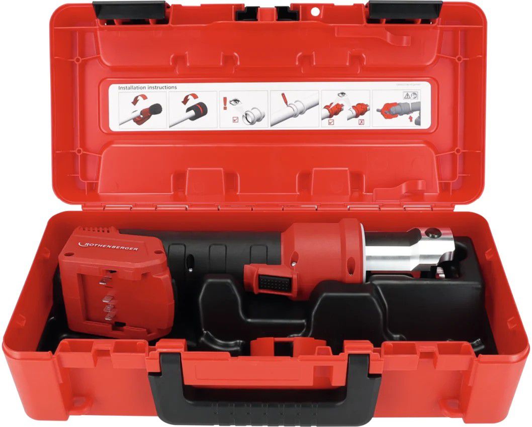 ROTHENBERGER ROMAX NANO Basic Set , CAS 18v , 32kN , 1x 2.0 Ah und Ladegerät - Sanitärwerkzeuge
