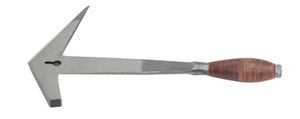 Dachdeckerhammer Schieferhammer  mit Nagelzieher Rechts, L= 350mm, Lederheft - Bauwerkzeuge