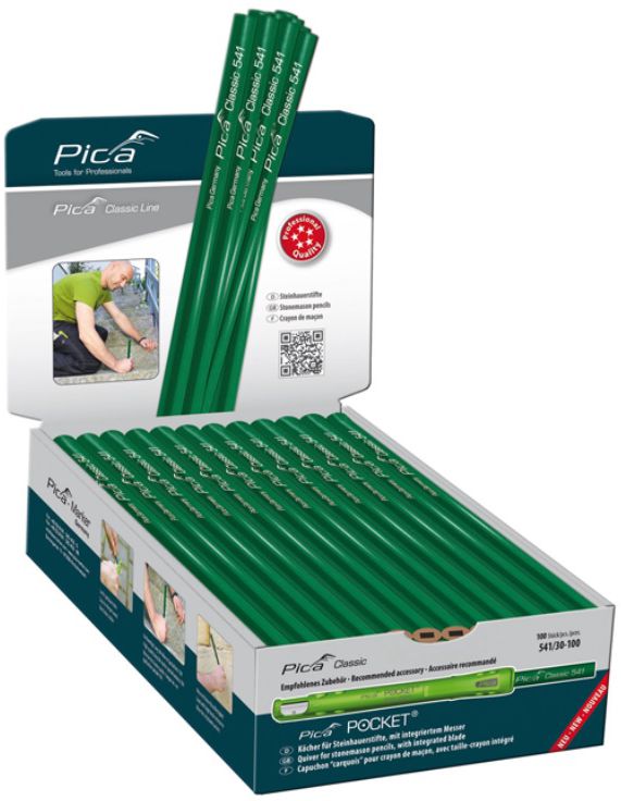 Pica Steinhauerstift PROFI grün, 24cm, ungespitzt - Auszeichnen