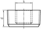 Stopfen 596 V 11/4" m/In4-kant 770 596 207 - GF verz. Tempergussfittings