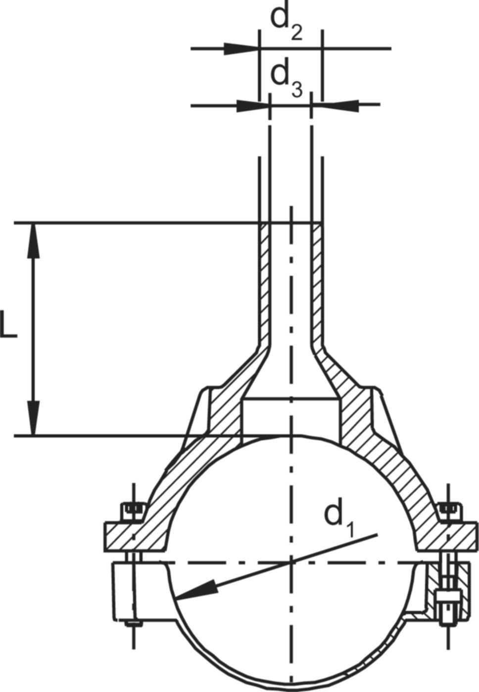 Stutzenschelle SA (Karton à 5 Stk.) d 225/ 63mm 612 765 - Frialen Elektroschweissfittinge