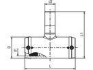 T-Stück reduziert (Karton à 20 Stk.) d 40/32mm    616 418 - Frialen Elektroschweissfittinge