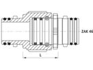 ZAK-Spitzend-Verbinder Gas 6307 - Hawle Steckfittinge