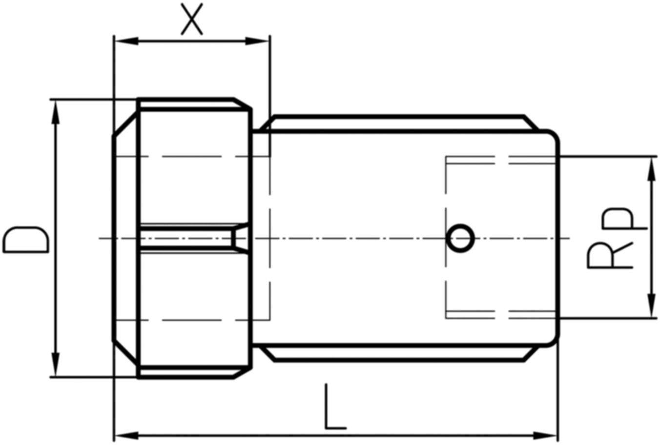 Übergangsstück lang mit IG, für Stahlrohre EPDM 1" 775 216 953 - GF Primofit