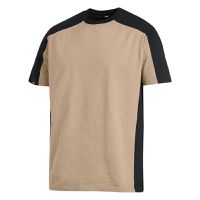 FHB MARC T-Shirt zweifarbig beige-schwarz Gr. M - Textilien