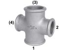 Kreuz red. 180 V 11/4"- 1" 770 180 218 - GF verz. Tempergussfittings