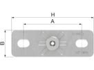 Grundplatten verz. 2-Loch M 12 120 x 40 mm 39434 - Rohrschellen-Zubehör