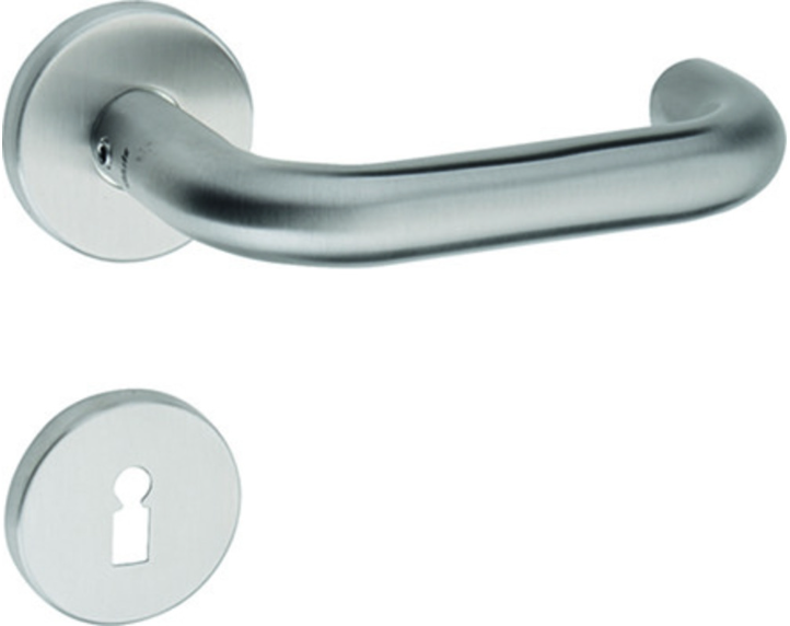 GLUTZ Türdrückerpaar Oslo 5064 16mm,138/8mm, TS max. 60mm, Edelst.matt - Beschläge und Zubehör