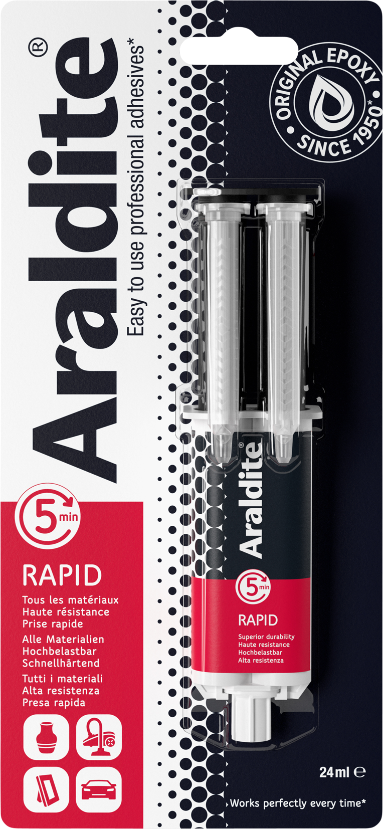 ARALDIT Rapid Klebstoff Doppelspritze 2 x 12ml - Kleben