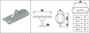 Auflager beweglich zentrum HI. 33.7 mm geschliffen 1.4301 - INOXTECH-Handlauf-/Geländer-System