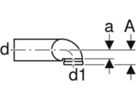 Wandklosett-Bogen 90° rechts d 110/ 90mm 367.914.16.1 - Geberit-PE-Formstücke