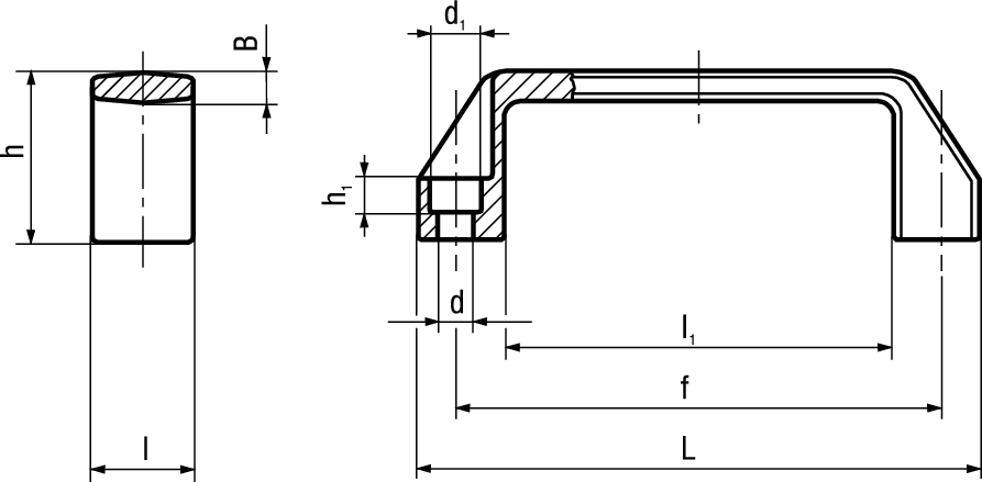 Bügelgriffe Elesa® M.443-CH schwarz BN14223 37151M.443/150-CH - Bossard Schrauben