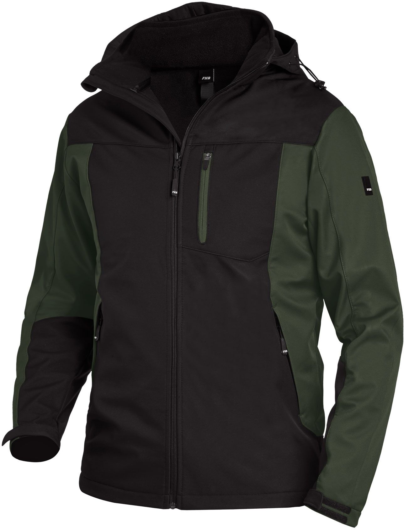 FHB JANNIK Softshelljacke oliv-schwarz Gr. XS - Textilien