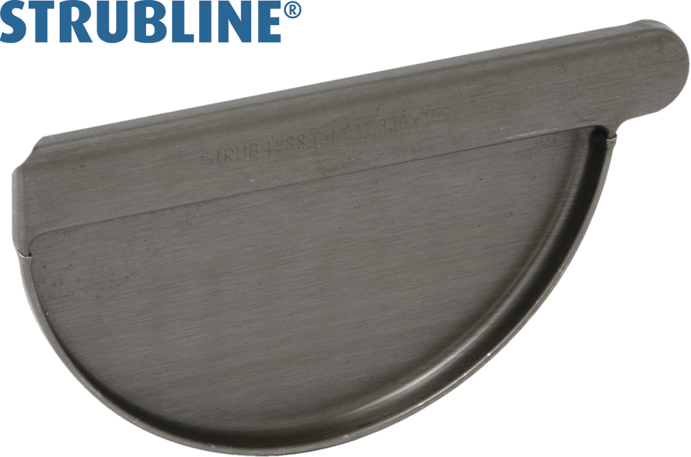 Anklemmboden links 330 mm 127 "Strubline" - Zink vorbew. Spenglereihalbfabrikate