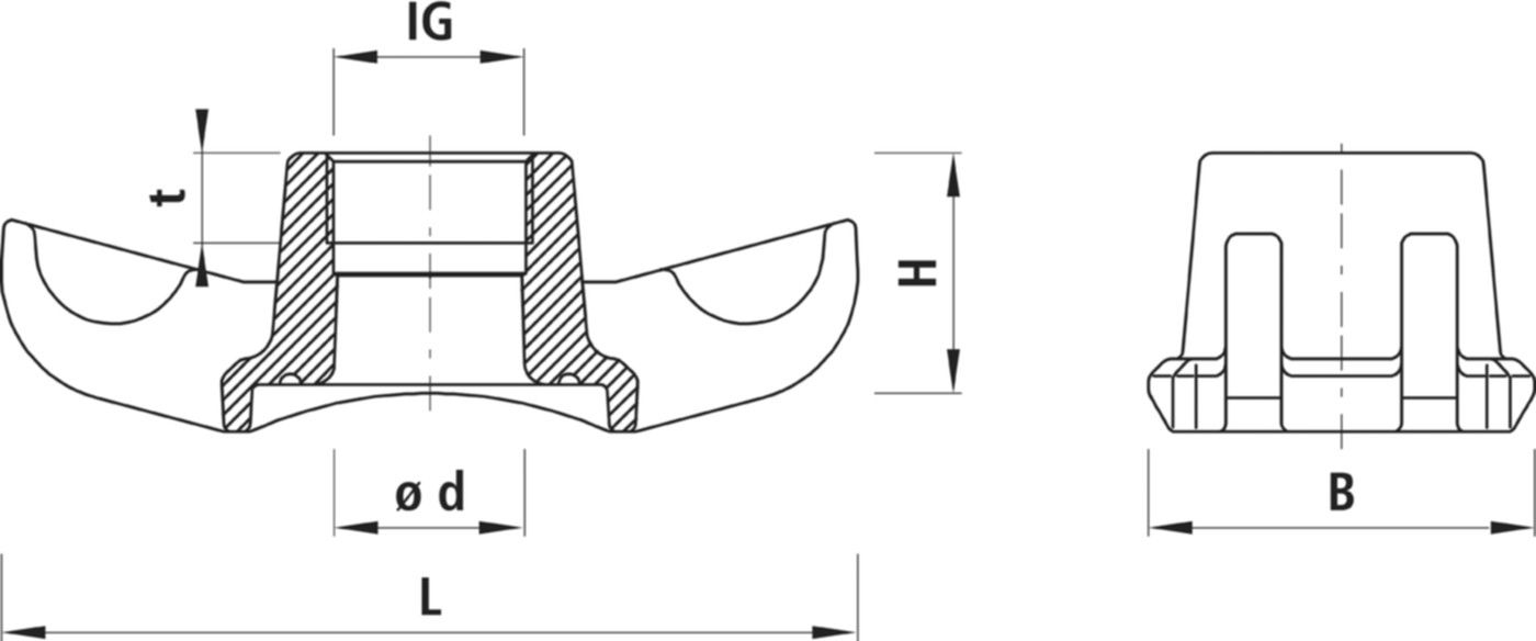 Universal-Anbohrschelle mit IG 3520 DN 1" - Hawle Hausanschluss- und Anbohrarmaturen