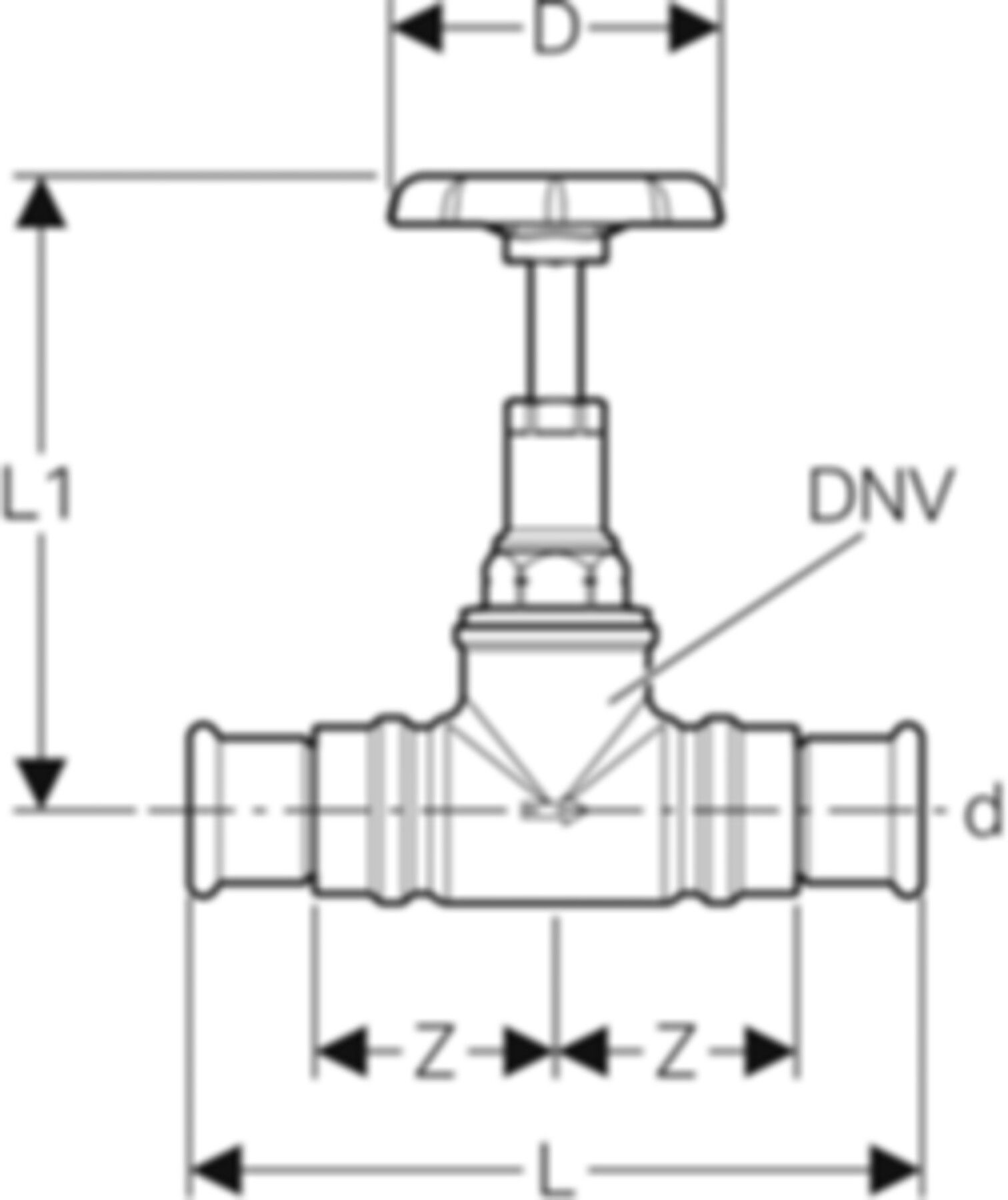 Mapress Geradsitz Absperrventil d 35 94866 - Geberit Systemventile / Armaturen