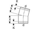 Segmentbogen 15° d 200mm 370.015.16.1 - Geberit-PE-Formstücke