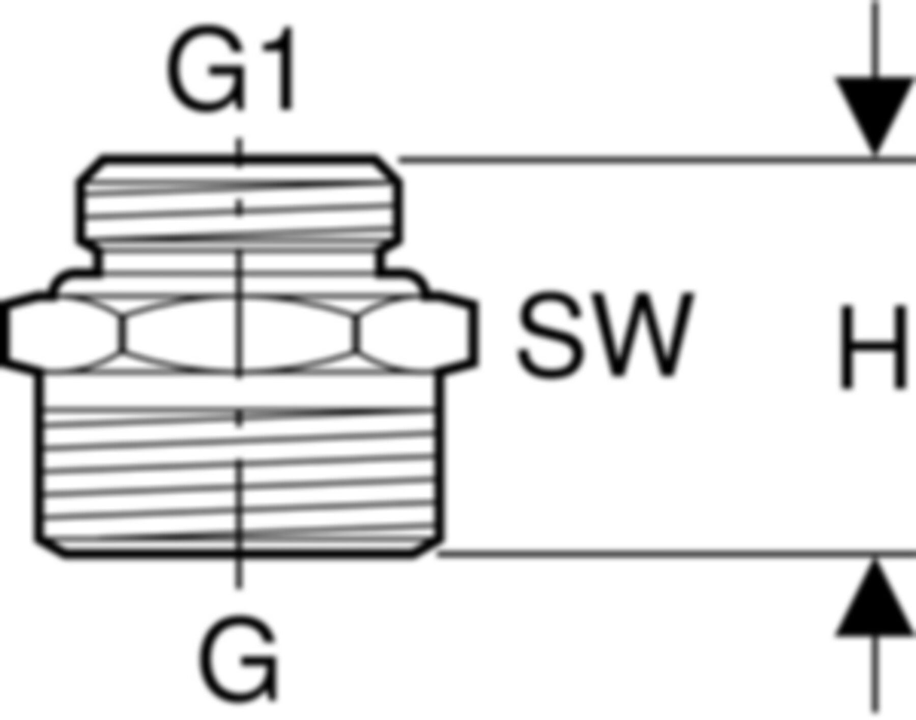 Übergang Eurkouns mit AG 3/4" - 3/4" 641.533.00.1 - Geberit-Push Fit-Formstücke