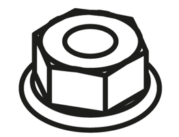 HAWA-PORTA Sperrzahnmutter, Porta 45/60/100 M8, Stahl verzinkt - Schiebetür- und Schiebetorbeschläge