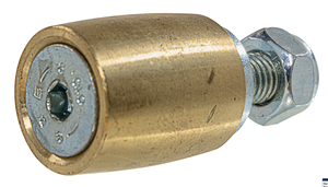 WEBI Führungsrolle 298, Messing/Stahl D=27x33 mm, Schraube verzinkt - Schiebetür- und Schiebetorbeschläge