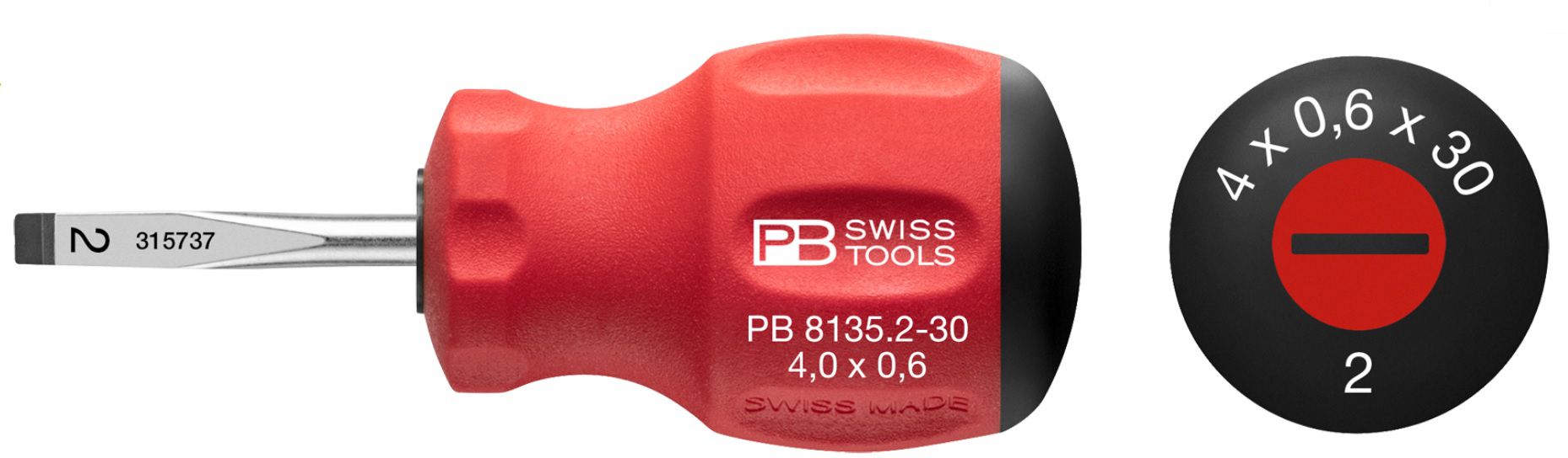 Schraubenzieher Schlitz kurz PB 8135.6-30,  L= 85mm - Schraubenzieher
