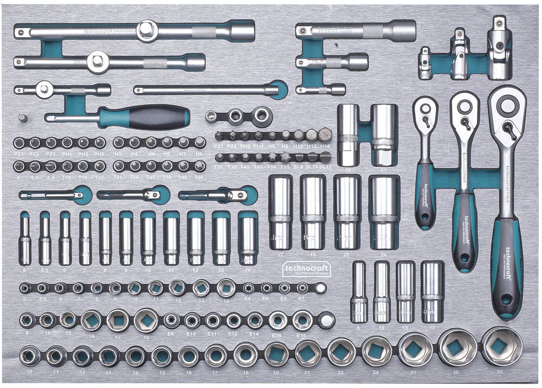 Werkstattwagen SWISS-TEAM-PLUS 743-tlg. 1/4",3/8, 1/2" - Schlüsselwerkzeuge