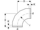 Segmentbogen 90° d 250mm 371.055.16.1 - Geberit-PE-Formstücke