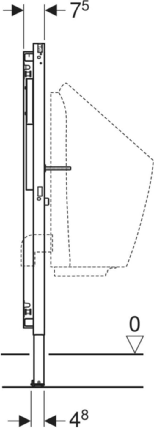 Urinal-Element Universal, Typ 112/130 Keramik int.Urinalsteuerung 111.628.00.2 - Geberit-Duofix