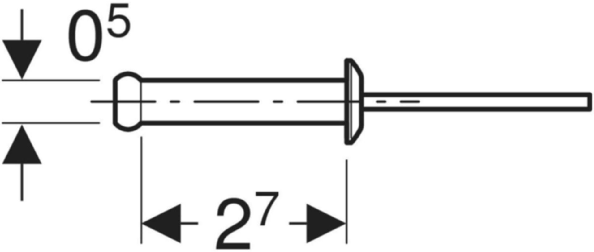 GIS-Pro Niet 4.8 x 27mm 461.701.00.1 Pack à 250 Stück - Geberit-GIS