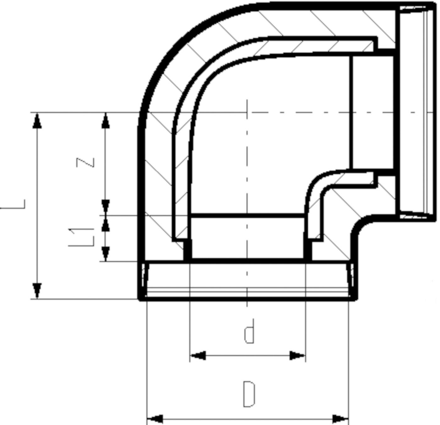 COOL-FIT Winkel 90° vorisol. 32x 75mm 738 104 108 - GF COOL-FIT 2.0