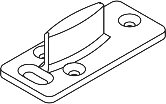 HAWA-PORTA Bodenführung,Porta 45, Kunststoff anthrazit, justierbar - Schiebetür- und Schiebetorbeschläge
