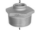 Reduziernippel 241 V 1/2"- 3/8" 770 241 220 - GF verz. Tempergussfittings