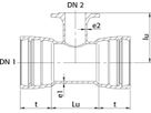 Steckmuffen-T mit Flanschabzweig MMA DN 400/400 PN 10 - WILD Steckmuffenformstücke